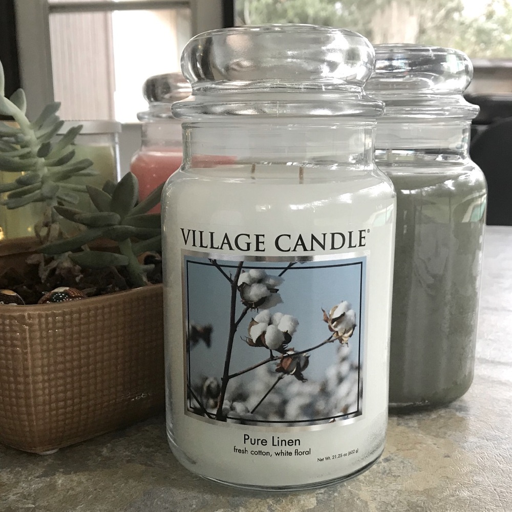 Village Candle Pure Linen 26-Oz. Candle, New
